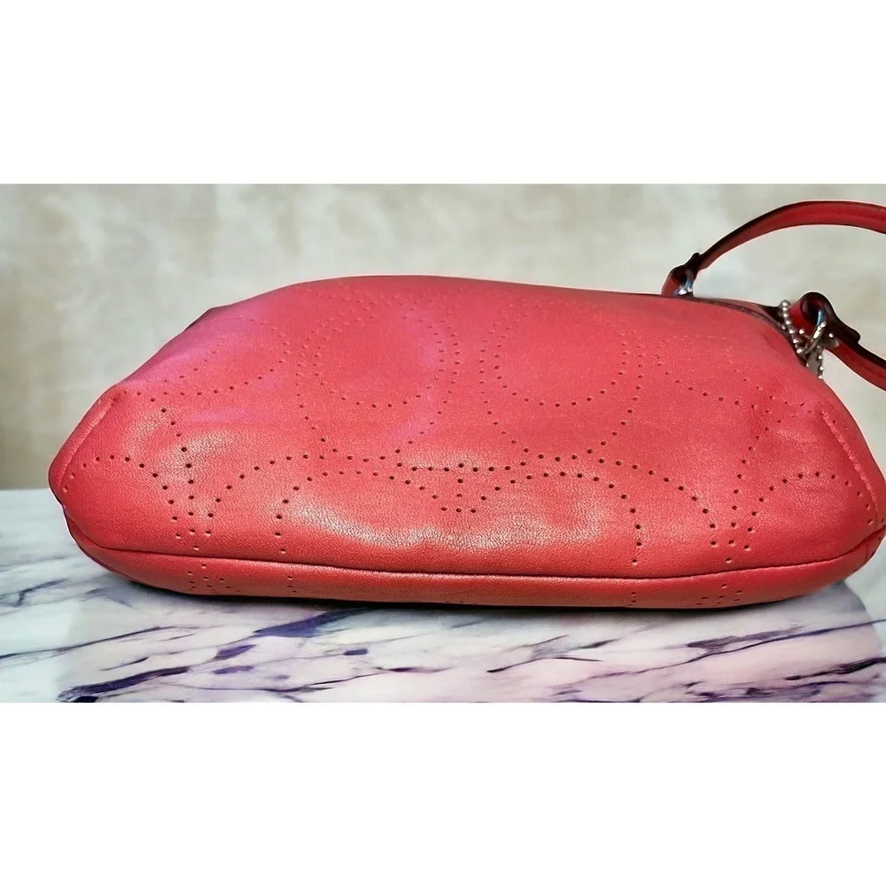Coach F47330 Perforated Medium Leather Wristlet